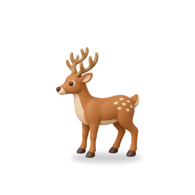 Deer, Cartoon style