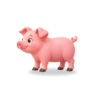 Pig, Cartoon style