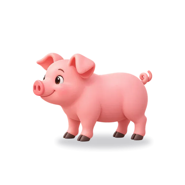 Pig, Cartoon style