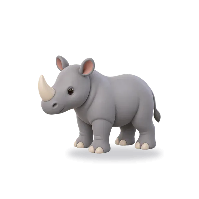 Rhino, Cartoon style