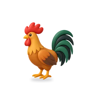 Rooster, Cartoon style
