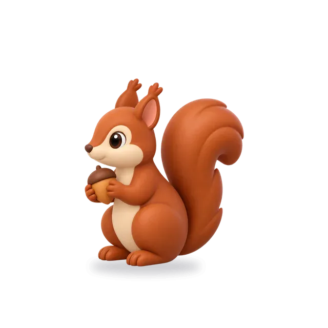 Squirrel, Cartoon style