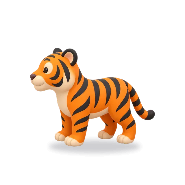 Tiger, Cartoon style