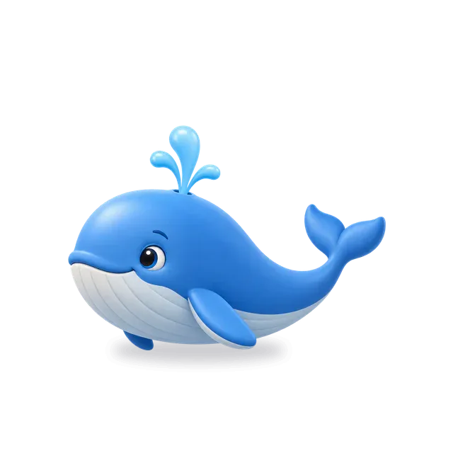 Whale, Cartoon style