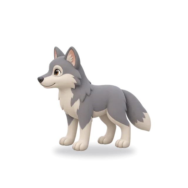 Wolf, Cartoon style