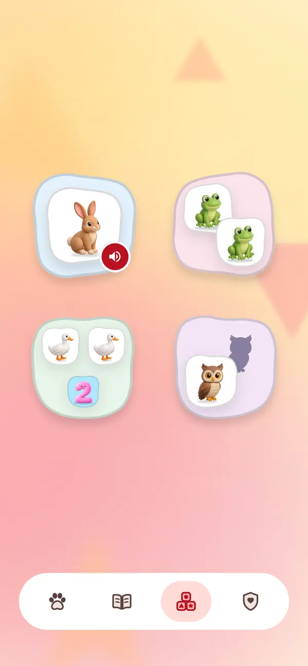 Four calm games for toddlers